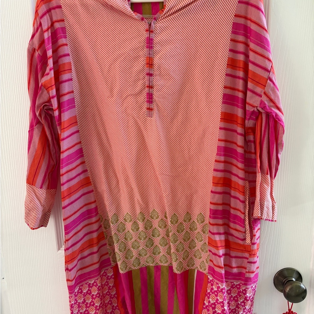 Striped Pink and Orange Tunic